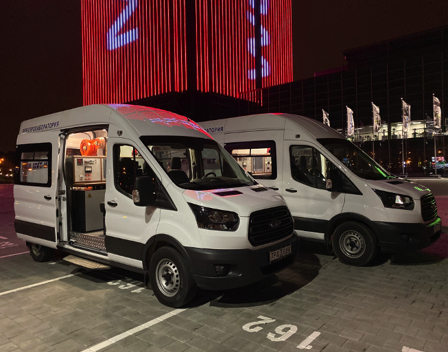 Кабельная лаборатория высоковольтных испытаний серии ЛВИ HVT КТ на шасси Ford Transit
