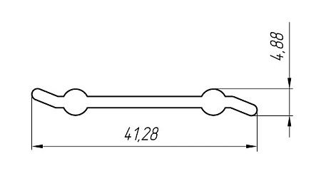 Алюминиевый профиль для систем кондиционирования и вентиляции KТ-1143