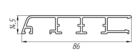 Алюминиевый профиль водоотливной KТ-5671