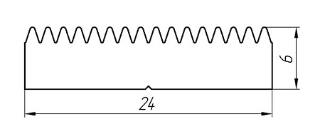 Алюминиевый профиль для радиаторов охлаждения KТ-1349