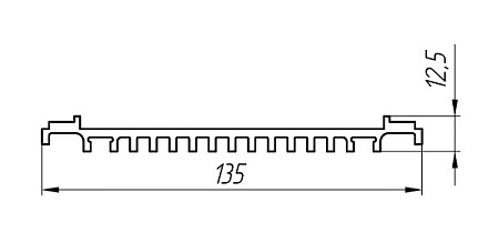 Алюминиевый профиль для радиаторов охлаждения KТ-2350