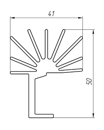 Алюминиевый профиль для радиаторов охлаждения KТ-2636