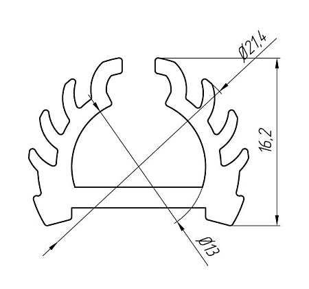 Алюминиевый профиль для радиаторов охлаждения KТ-5153