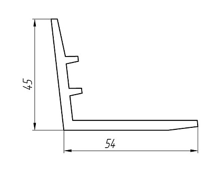 Алюминиевый профиль для люков KТ-1326