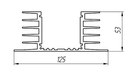 Алюминиевый профиль для радиаторов охлаждения KТ-2126