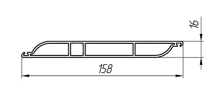 Алюминиевый профиль для систем кондиционирования и вентиляции KТ-2276