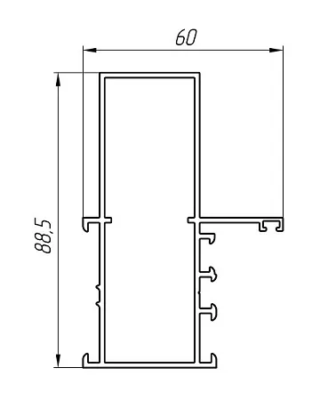 Алюминиевый профиль для остекления балконов, лоджий, витражей KТ-2496