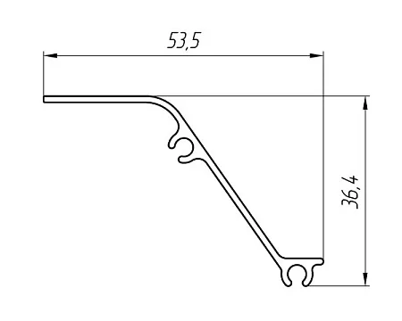 Алюминиевый профиль для систем кондиционирования и вентиляции KТ-1910