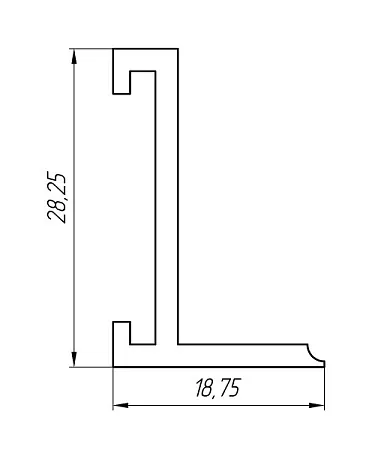 Алюминиевый профиль для люков KТ-1115