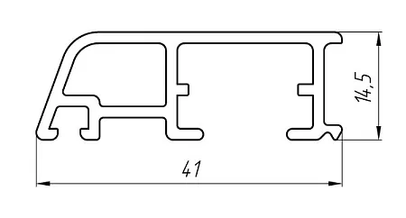 Алюминиевый профиль водоотливной KТ-5669