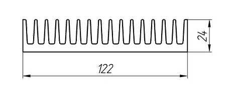 Алюминиевый профиль для радиаторов охлаждения KТ-2345