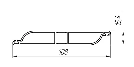 Алюминиевый профиль для систем кондиционирования и вентиляции KТ-2208