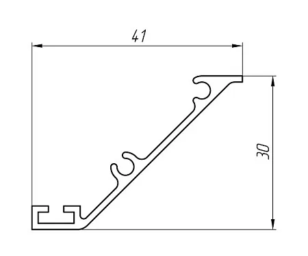 Алюминиевый профиль для систем кондиционирования и вентиляции KТ-1200