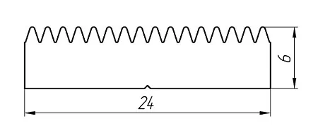 Алюминиевый профиль для радиаторов охлаждения KТ-1349