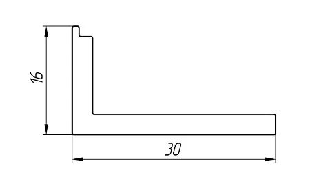 Алюминиевый профиль для люков KТ-1831