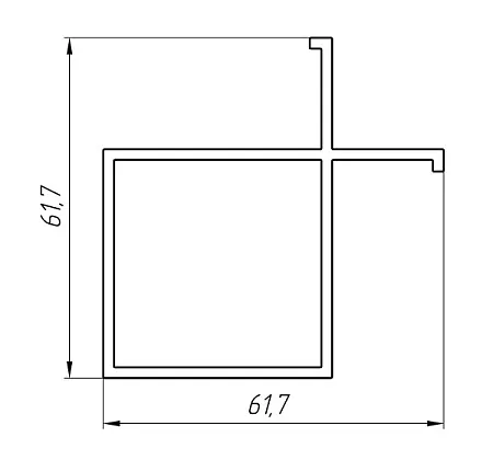 Алюминиевый профиль для систем кондиционирования и вентиляции KТ-1973