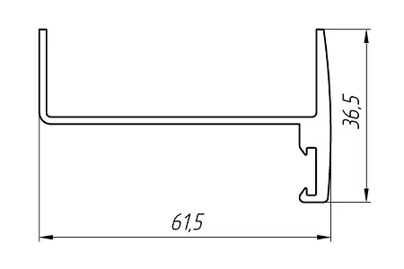 Алюминиевый профиль водоотливной КТ-4803