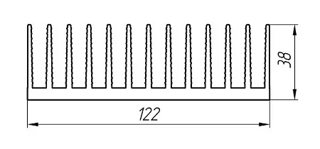 Алюминиевый профиль для радиаторов охлаждения KТ-5234