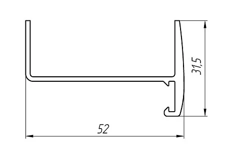 Алюминиевый профиль водоотливной КТ-1339