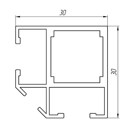 Алюминиевый профиль для торгово-выставочного оборудования KТ-3491